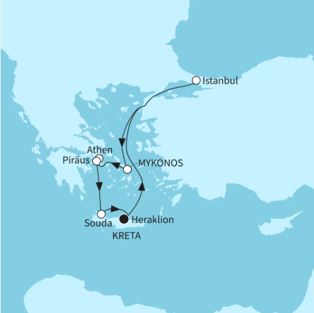 7 Nächte Östliches Mittelmeer Mit Istanbul Ab:bis Heraklion