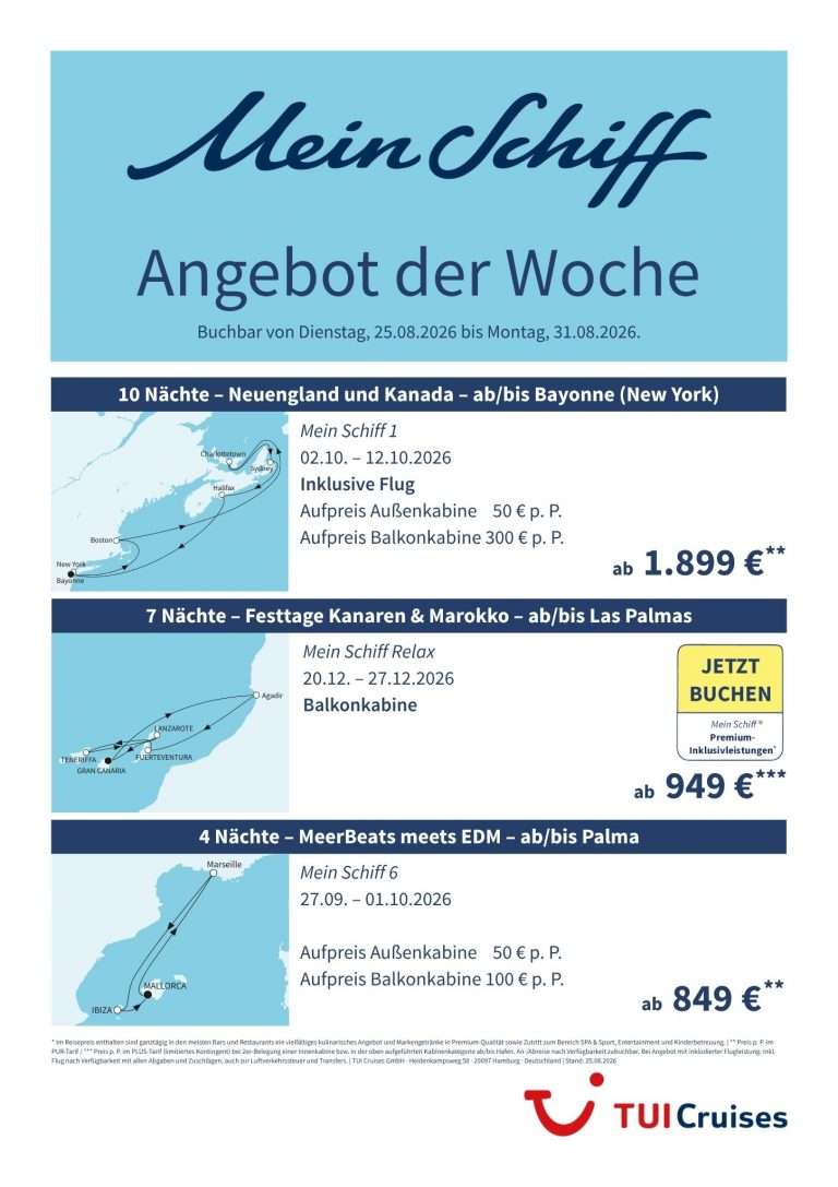 Mein Schiff Adw Kw 35 Bunt